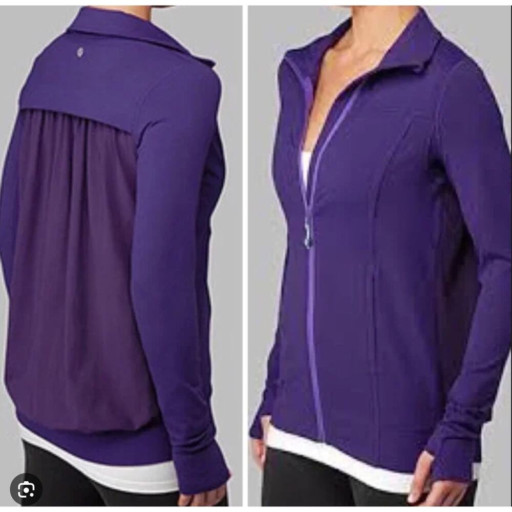 Lululemon Tadasana Mesh Back Jacket Purple 6